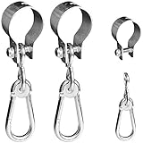 alles-meine.de GmbH Zubehör für Schaukel: 2 Stück Metall - Schaukelhaken - Manschettenhaken - passend für - Schaukel aus Holz - Gitterschaukel mit Gurt - Babyschaukel / Kinde..