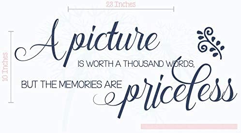 Miniatura 3 de A Picture Worth Memories are Priceless - Calcomanías de vinilo para pared, calcomanías de pared para sala de estar, calcomanías de pared familiares,