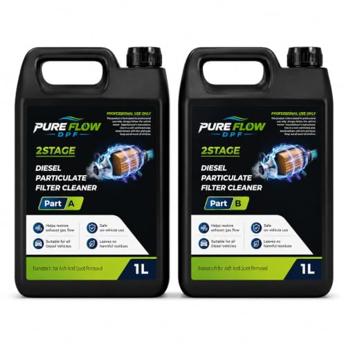 PureFlow 2 Stage DPF Cleaner - 1L Kit, ON-VEHICLE - No DPF Removal - Targets Soot, Carbon and Ash deposits