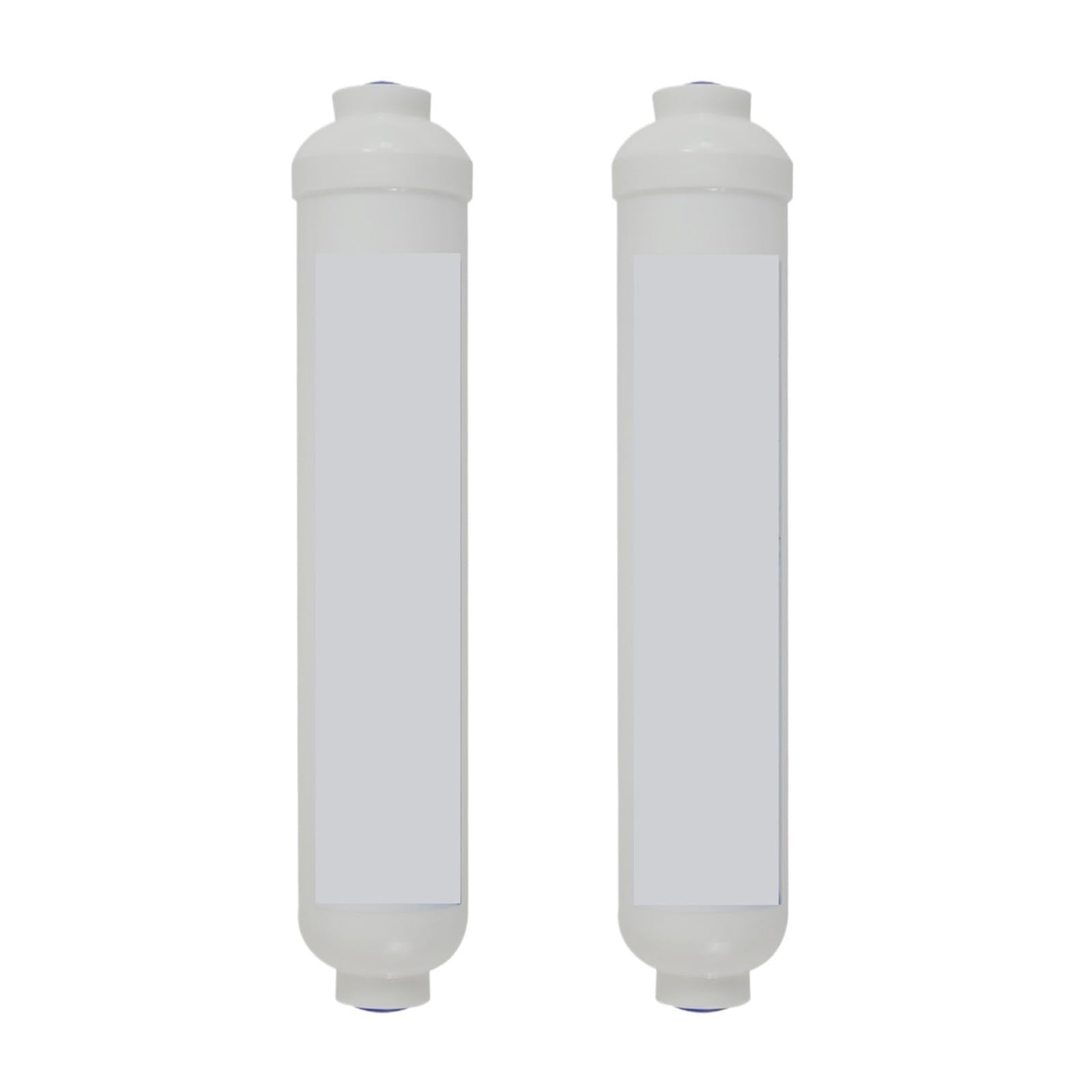 2 Stück Universal-Wasserfilter for Kühlschränke und Eisbereiter, Inline-Kokosnuss-Kohlenstoffblock, 2000 Gallonen, 2" Außendurchmesser x 10" Länge, 1/4" Innengewinde