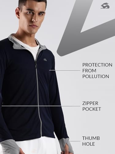 Image of ADRO Sunscreen Jacket for Men UV Sun Advanced Protection Running Jackets For Men Biker Jackets with Zipper Sports jacket for men