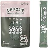 Choolip Squeeze Vita Stick Lickable Cat and Dog Treats, 7-Count Liver Support, Tuna and Chicken with Milk Thistle, CoQ10 and Vitamin E, Vet-Formulated