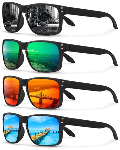 Image of KUGUAOK Polarized Sports Sunglasses for Men Driving Cycling Fishing Sun Glasses 100% UV Protection Goggles