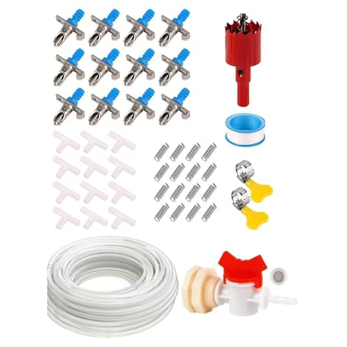 チューブとホースを備えた動物散水システム6/12/24pcsウサギ用乳首乳首ケージ水散水アクセサリー漏れ防止装置用ケージ用