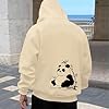 Hoodies Mens Hooded Sweatshirt Lightweight Casual Pullover Tops Streetwear Hoodies Drawstring Casual Tops with Pockets (Beige, S) #1