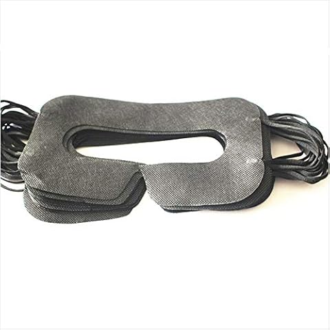 Saidbuds 100 Pack Universal VR Face Covers Disposable VR Sanitary Covers VR Pads Cushions Compatiable with HTC Vive, PS VR, Gear VR etc. (Black) Cover