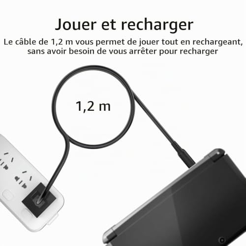 Câble de Chargeur USB Nintendo 1,2 m pour New 3DS XL, 3DS, New 2DS XL, 2DS, DSi – vue 6