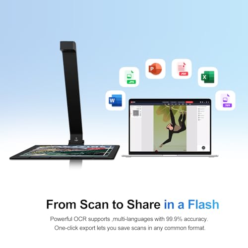 Scanner de documents JOYUSING Scanpad100 Pro A4 USB portable 16 MP avec OCR