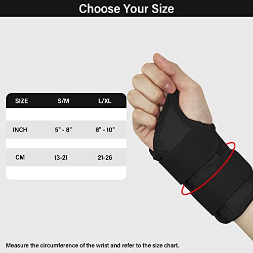 HYCOPROT Adjustable Wrist Supports Brace with 2 Metal Straps for Men and Women-Breathable Carpal Tunnel Wrist Splint for Relieve Tendonitis, Arthritis, Sprains - Image 5