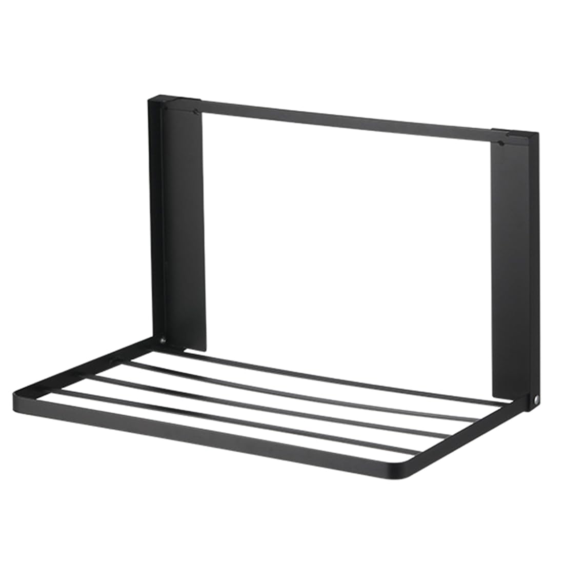 Hndhbfgrt Foldable Space-Saving Magnetic Shelf Laundry Room Organizer for Washing Machine- Magnetic Folding Storage Rack Black