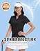 MAGCOMSEN Womens Polo Shirts Sports Short Sleeve V Neck Golf Shirts with Collar UV Protection Quick Dry Tennis Black,L