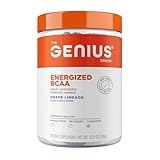 Genius BCAA Powder - Nootropic Amino Acids & Muscle Recovery Drink | Natural Vegan Energy BCAAs for Women & Men (Pre, Intra & Post Workout) | Natural Brain Boost & Focus Supplement, Grape Limeade,287