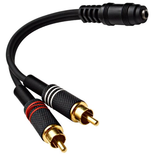 Seismic Audio - Sa-I2Rm1E - Female 1/8" (3.5Mm) To Male Rca Patch Cable - For Iphone, Ipod, Laptop, Mp3, Android, Etc - Hook To Guitar And Power Amplifiers #TOP8