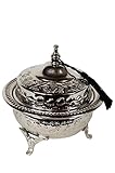 Die Form ist rund, die Verzierungen sind orientalisch marokkanisch, passen hervorragend als Dekoration für kreative silberfarbene Deko Ideen, als Minzdosen für Minze, Teedosen für losen Tee, Kaffeedosen für Pads, Vorratsdosen mit Deckel, Leere Gewürzdosen aus Metall für Gewürze, dose für Milchzähne, Schmuckdose als Schmuckaufbewahrung für Ihre Kostbarkeiten, kleine Kosmetikdosen leer mit Deckel, oder als Geschenk.