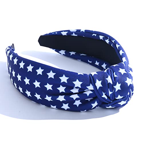 Culheite Knotted Women Headband Star Stripes Fashion Holiday Wide Fabric Knot Headband For Women Girls Gift #TOP2