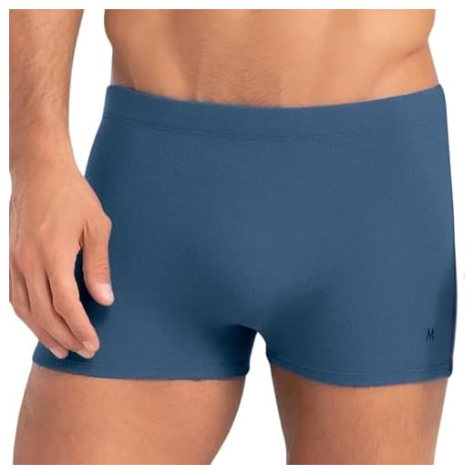 MASH Sunga Boxer Masculina Texturizada Praia Cordão Ajustável Secagem Rápida Zero Transparências Verão, Azul, XGG