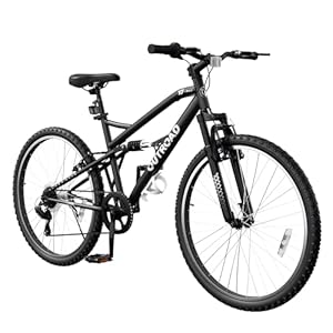 Outroad Mountain Bike, 26 inch Outdoor Cycling Bike, 7-Speed/High-Carbon Steel/V Brake MTB Bicycle, Adjustable Ergonomic Seat Bikes for Adult, Men and Women, Multiple Colors