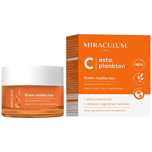 Miraculum , Creme-Maske Miraculum Asta.Plankton C , Astaxanthin , Vitamin C , Hydrolat aus Orange , Gibt die Haut wieder Glanz , Für jeden Teint , 98% natürlichen Ursprungs Zutaten