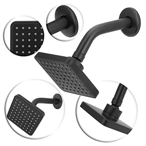 Chuveiro Ducha Flatt Preto Fosco/Black Quadrado Aquecedor