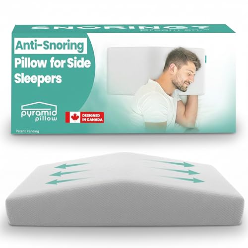 Pyramid Pillow - The Original Anti-Snoring Pillow for Side Sleepers,