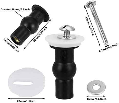 Toilet Seat Hinges Screws Bolts Toilet Seats Fittings Fix Expanding Rubber Top Nuts Screws Universal Toilet Lid Seats Toilet Seat Replacement Parts Kit2 kinds 