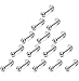 FUNRUN 15PCS 16G Stainless Steel Lip Rings Labret Nose Studs Piercing Labret Monroe Nose Studs Ear Tragus Helix Earring 3mm Ball 8mm Bar Length