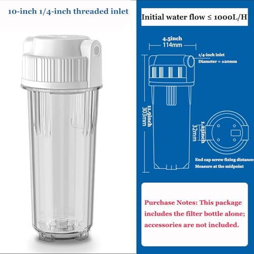 Boîtier de filtre à eau double action, préfiltration sédiments puits et réseau 10x4.5