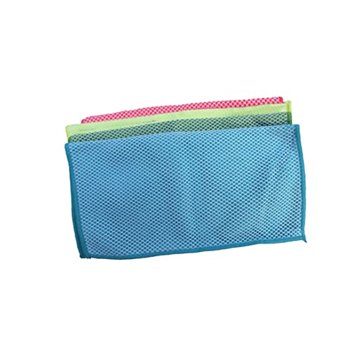 Alipis 4pièces Chiffon De Nettoyage Microfibres Ultrafines Chiffon à Poussière Éponge à Récurer pour Cuisine Lot de Couleurs Jaune Rouge Vert Bleu