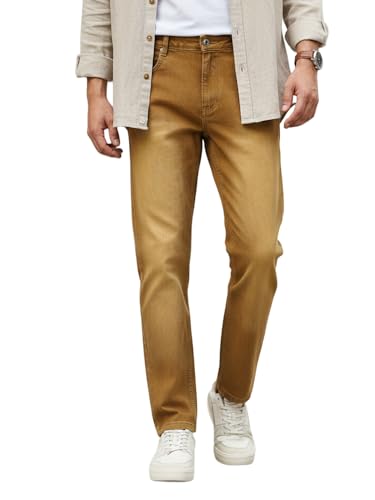 Image of Urbano Fashion Men's Regular Fit Mid Rise Washed Jeans Stretchable