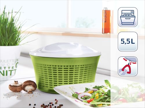 Foto von Leifheit Salatschleuder 5,5 L, Seilzugmechanismus, Salattrockner
