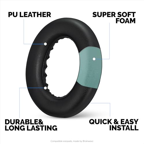 Replacement Earpads para Bose QC Ultra Gen 1 y Gen 2 Auriculares Inalámbricos. Cuero PU de proteína de alta calidad con espuma suave para mayor comodidad y durabilidad - Fácil instalación - Por Brainwavz miniatura 3