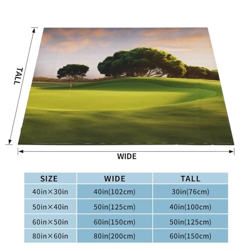 Couverture polaire golf, une idée cadeau originale en flanelle pour lit - 5