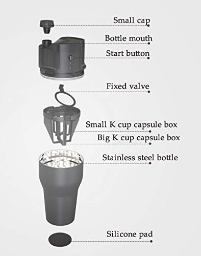 Kuandar Mini Portable Coffee Machine for Home and Outdoor Use - Automatic Capsule Extraction - Image 3