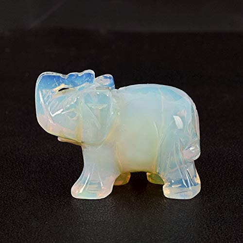 MKYXLN 2 Inch Hand Craft Stone Elephant Figurines Mini Animals Statue