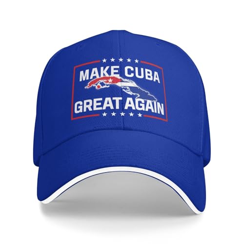 HACXZ Gorra de béisbol con la Bandera Cubana Make Cuba Great Again