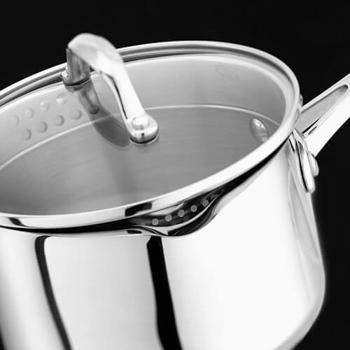 Stellar 7000 Draining 4 Piece Pan Saucepan 20cm Frypan Set Induction