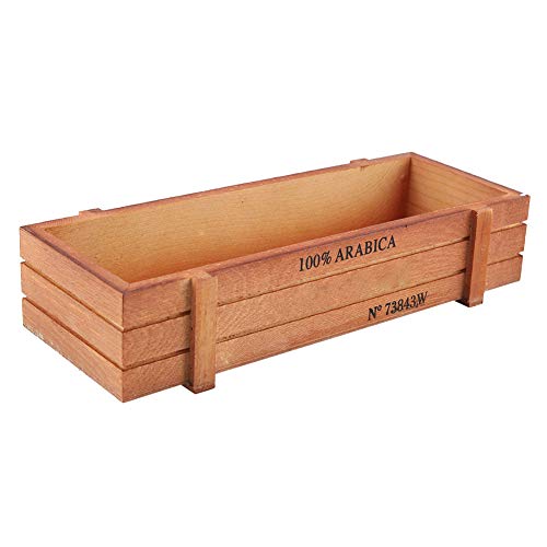 DGLDCSHUAI Maceta de Flores de Madera Vintage Maceta suculenta Caja rectangular para Bandeja de Almacenamiento de Escritorio para el hogar