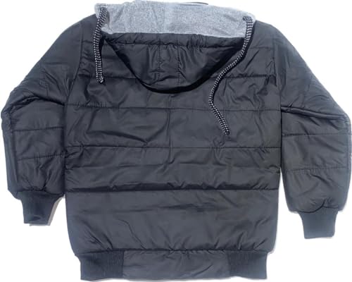Image of Regular Fit Nylon Simple Design Blend Full Sleeve Winter Jacket for Boys