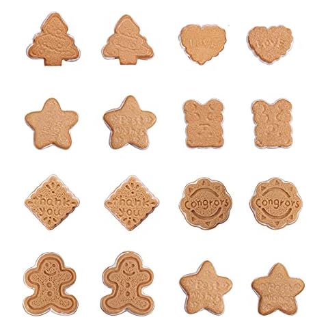 Ipotkitt 35Pcs Biscuits Resin Cabochons Small Imitation Food Slime Charms for DIY Scrapbooking Embellishments Jewellery Making Accessories Cover