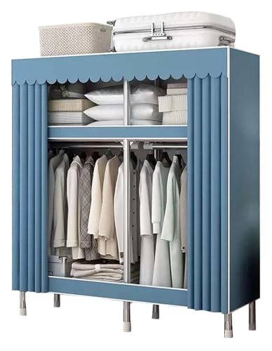 Armoire portable en toile avec tringle robuste pour suspendre habits