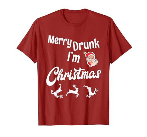 Ugly Christmas Jumper / Sweater. Merry Drunk I'm Christmas T-Shirt
