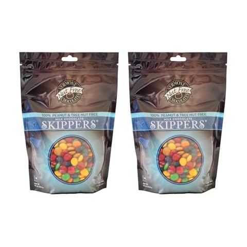 Vermont Nut Free Chocolates Skippers® (Milk Chocolate) 16 Ounces, 2 Bags, Nut-free, Egg-Free, Kosher Cover