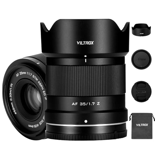 VILTROX 35mm F1.7 AF Prime Lens for Nikon Z Mount - Large Aperture APS-C Auto Focus Lens Compatible with Nikon Z5/Z50/Z6/Z6II/Z7/Z7II/ZFC/Z30/Z9/Z8/ZF - Fast f/1.7