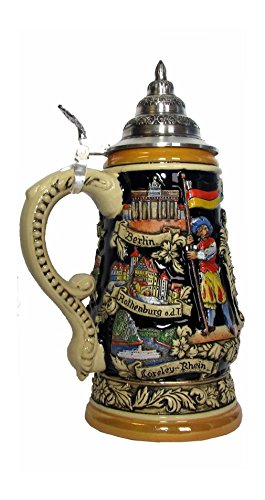 Jarra de cerveza alemana de 1L para barbacoas y cenas 3