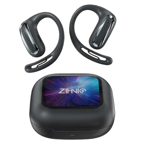 ZIHNIC S16A Multi-Mode Translation Earphones with Real-Time Translation, Smart LED Touch Screen, Crystal Clear Sound, IPX5 Waterproof, Perfect for Travel & Business Meetings-Black