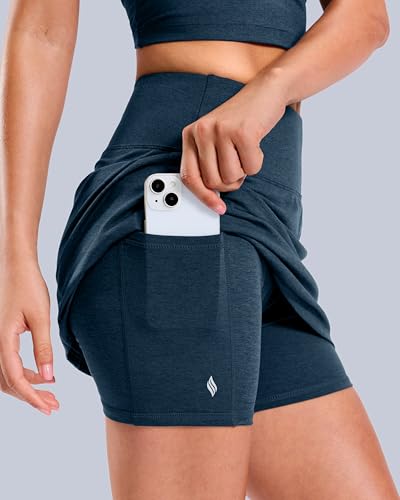 Image of 13.5 inch /15 inch Tennis Skirt with 2 Pockets | A Line, High Waisted, Mini Length, Casual, Athletic, Golf, Skorts for Women