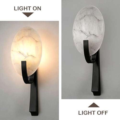 Aplique de pared de alabastro natural con LED para iluminación de dormitorios elegant 4