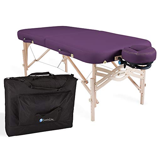 Image of EARTHLITE Premium Portable Massage Table Package SPIRIT - Spa-Level Comfort, Deluxe Cushioning incl. Flex-Rest Face Cradle & Strata Face Pillow, Carry Case (30 /32 inch x 73 inch) - Made in USA