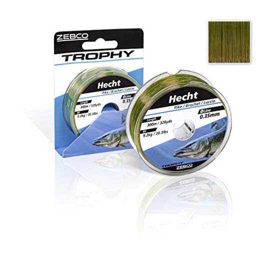 Zebco Quality Trophy Pike Monofilament Fishing Line Fishing Accessories Pike Line Green 0.45 mm / 14.9 kg