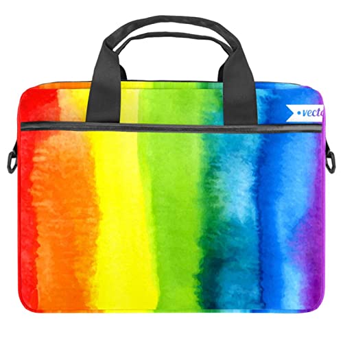 Funda bandolera para portátil 14 pulgadas con protección acolchada y compartimento multicolor